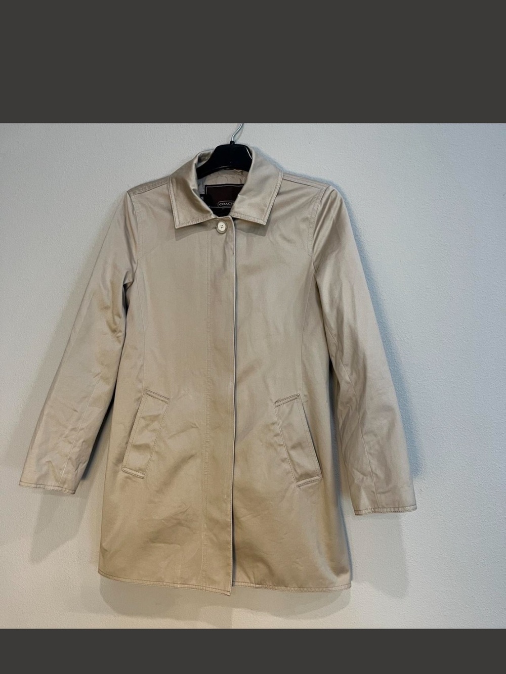 Vintage coach khaki trench coat women’s size XS